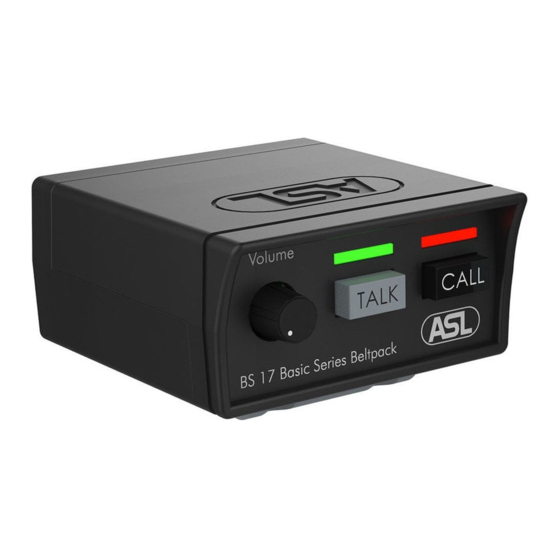 ASL INTERCOM BS 17 User Manual