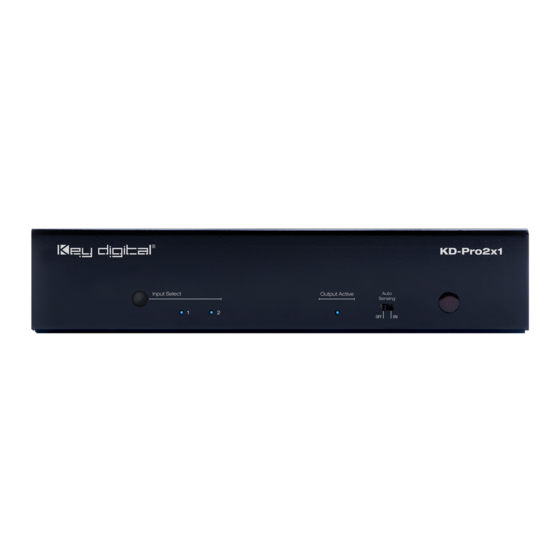 Key Digital KD-Pro4x1 Operating Instructions Manual