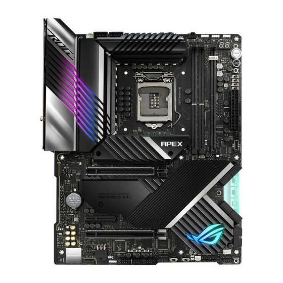 Asus ROG MAXIMUS XIII APEX Quick Start Manual