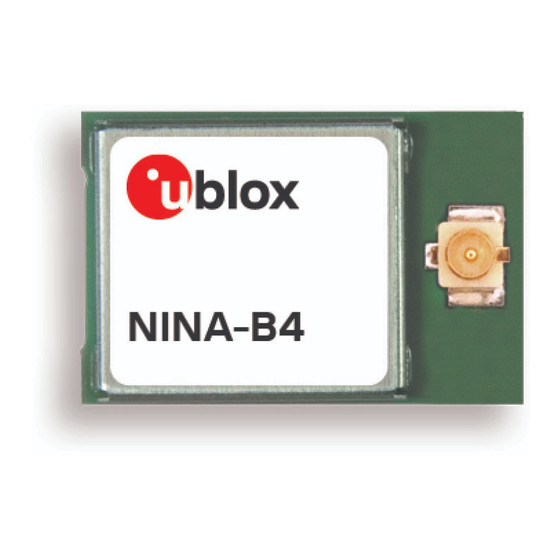 u-blox NINA-B4 Series System Integration Manual