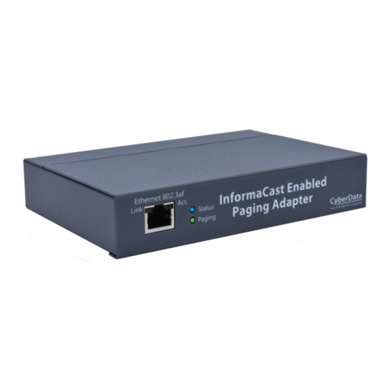 CyberData 011280C Operation Manual