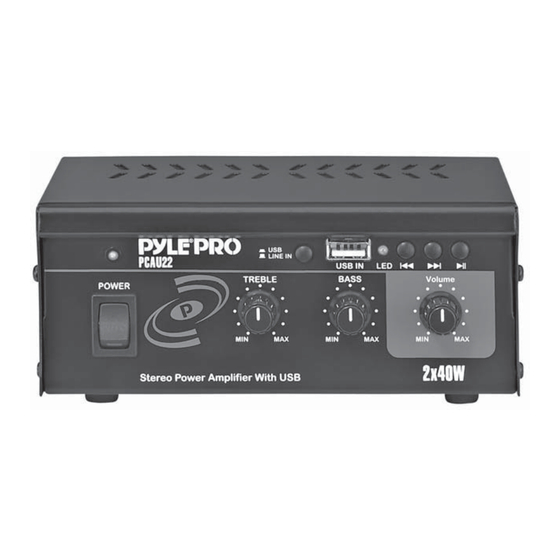 Pyle Pro PCAU22 Manual