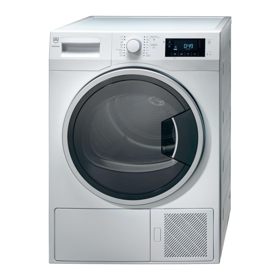 V-ZUG AdorinaDry V200 Installation Instructions Manual