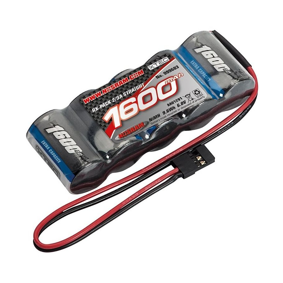 Nosram p-max VTEC 1600EC Extra Capacity RX-Pack-6.0V-1600mAh-Hump User Manual