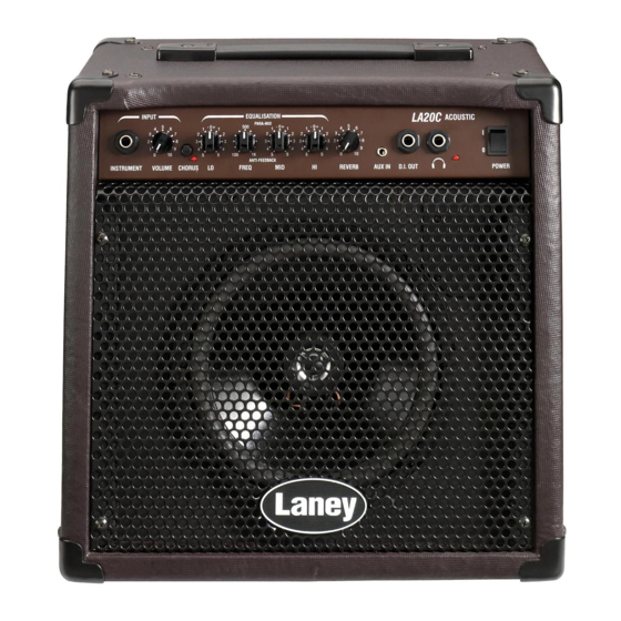 Laney LA20C Acoustic Guitar Amplifier Manuals