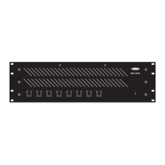 Biamp MCA Series Operation Manual