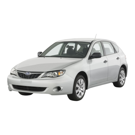 Subaru 2008 Impreza Owner's Manual