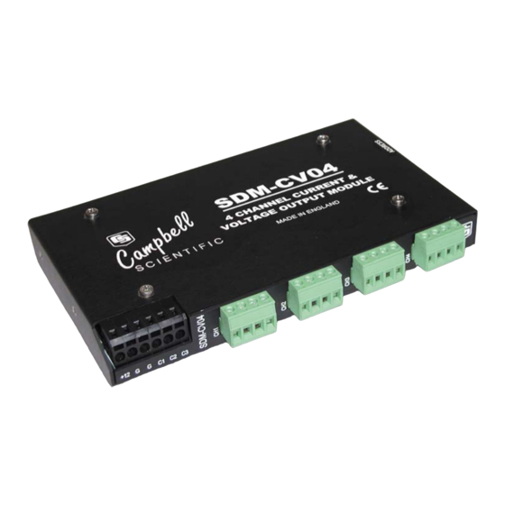 Campbell 4-Channel Current/Voltage SDM-CVO4 User Manual