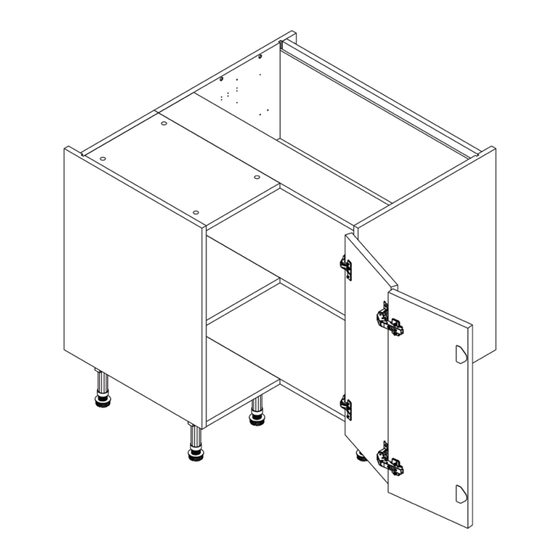 Wren Kitchens EASY-FIT Base Unit 972 L-Shape Folding Door Corner Unit Fittings Manual