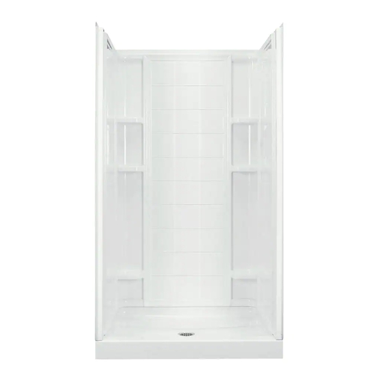 Sterling Plumbing Shower Receptor and Wall Surround 72110100 Specification Sheet