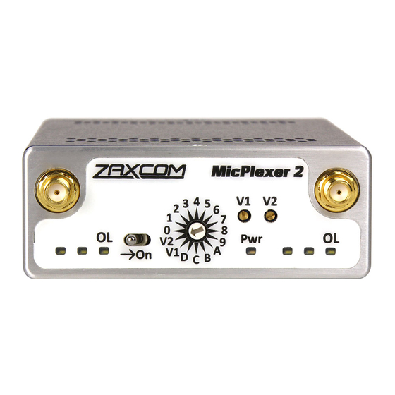 Zaxcom MicPlexer 2 Distribution Amplifier Manuals