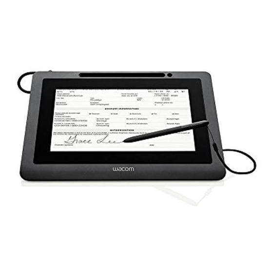 Wacom DTU-1031X Important Product Information