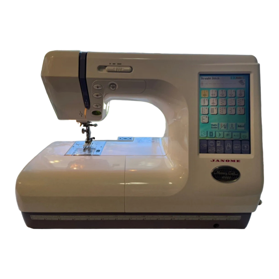 Janome Memory craft 10000 Embroidery Manual