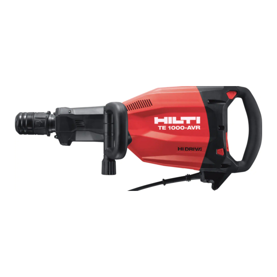 Hilti TE 1000-AVR Operating Instructions Manual