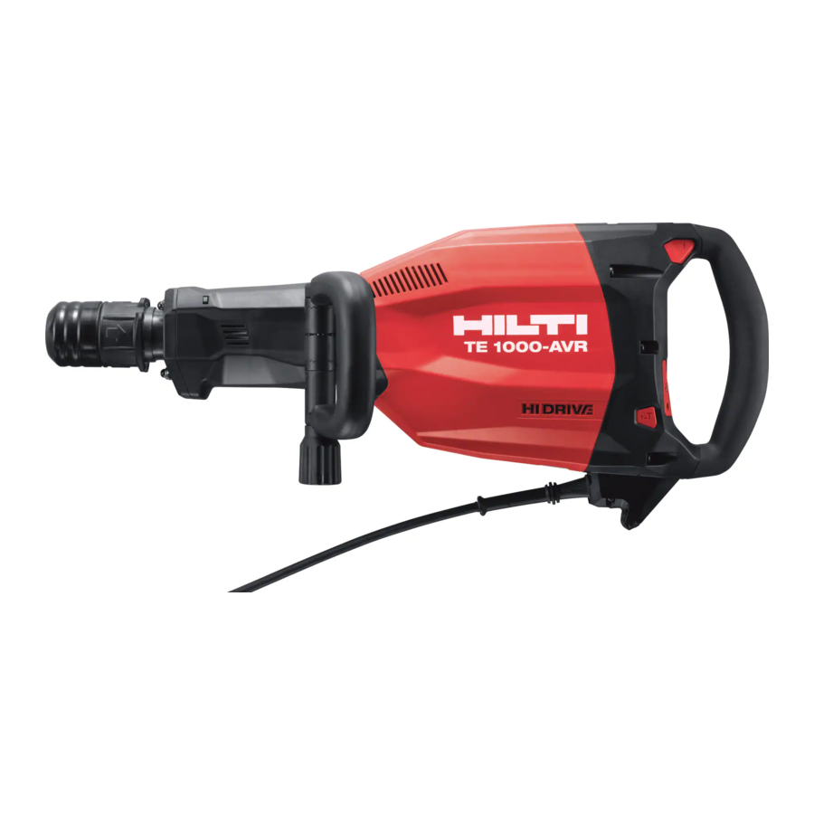 Hilti TE 1000-AVR Operating Instructions Manual