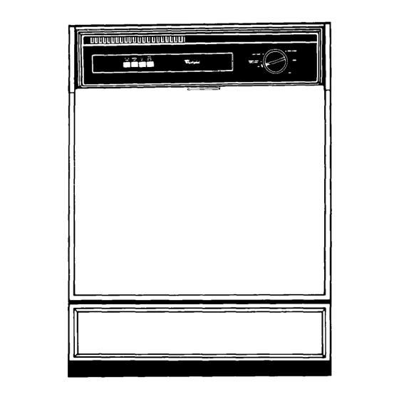 Whirlpool DU4000XR Series Dishwasher Manuals