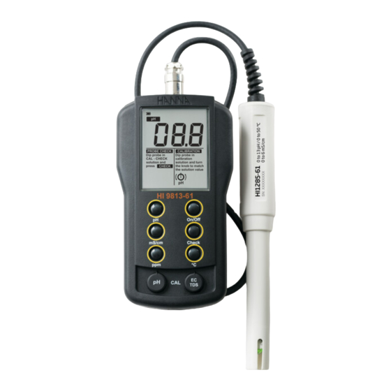 Hanna Instruments HI9813-61 Instruction Manual
