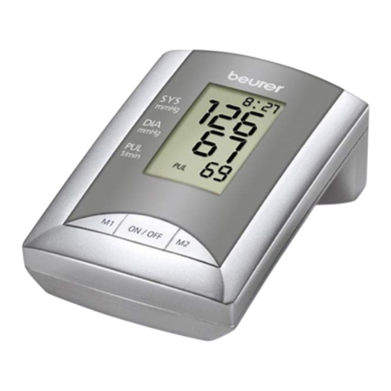 Beurer BM 20 Instructions For Use Manual
