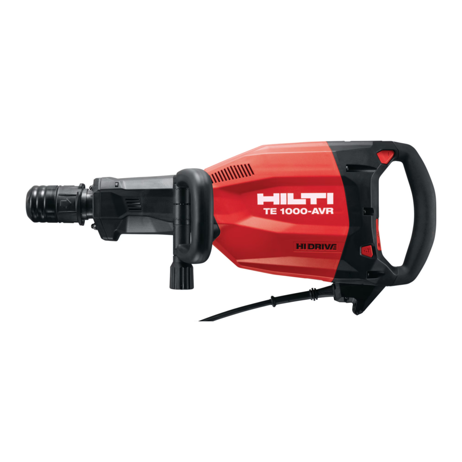 Hilti TE 1000-AVR, TE 1000-AVR02 Manual