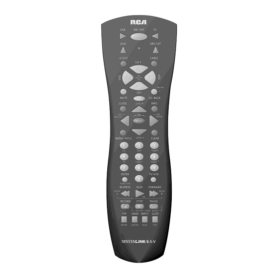 RCA RCU600RS User Manual