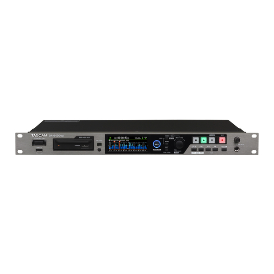 Tascam DA-6400 Manual