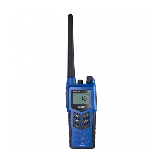 User Manuals: Sailor SP3530 ATEX Portable VHF
