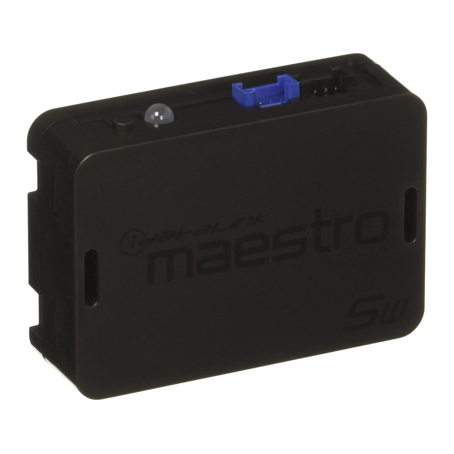 iDataLink maestro Sw Quick Start Manual
