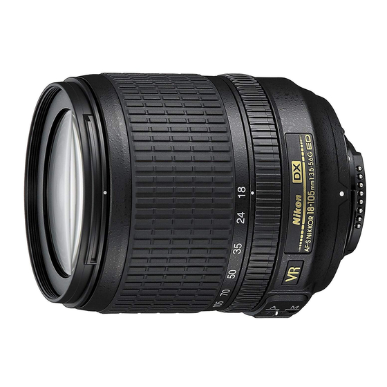 Nikon AF-S DX NIKKOR 16-85mm f/3.5-5.6G ED VR User Manual