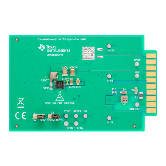 Texas Instruments LM63635EVM User Manual