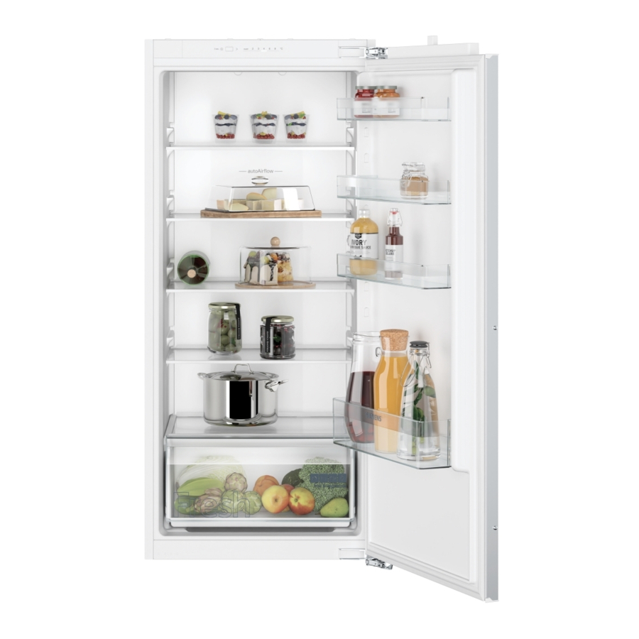 Siemens iQ100 KI41R / KI31R / KI21R Series - Refrigerator Manual