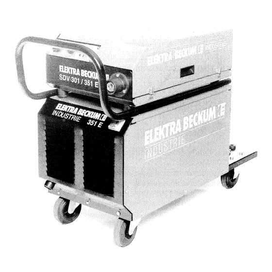 Elektra Beckum MIG/MAG Welding Machine MIG/MAG 301 E Operating Instructions Manual