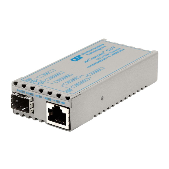 Omnitron Systems Technology miConverter User Manual