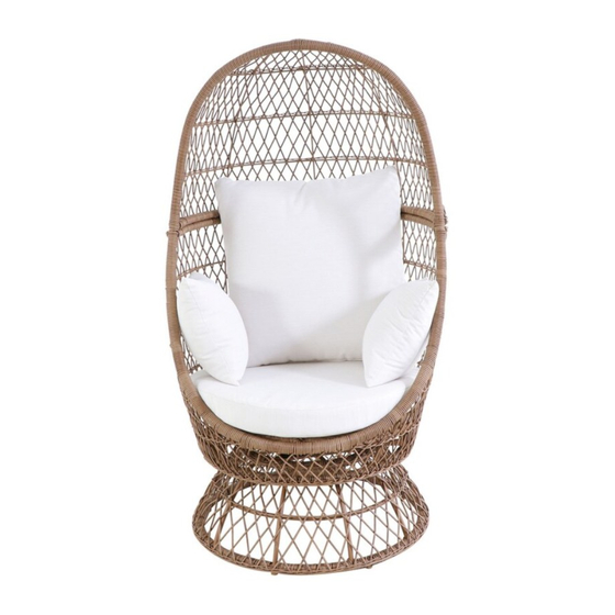 Kohl's WICKER SWIVEL EGG CHAIR Assembly Instructions