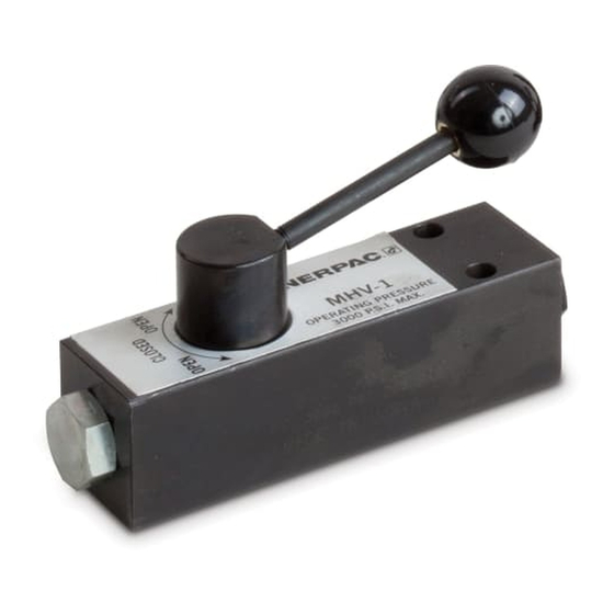 Enerpac MHV-1 Manual