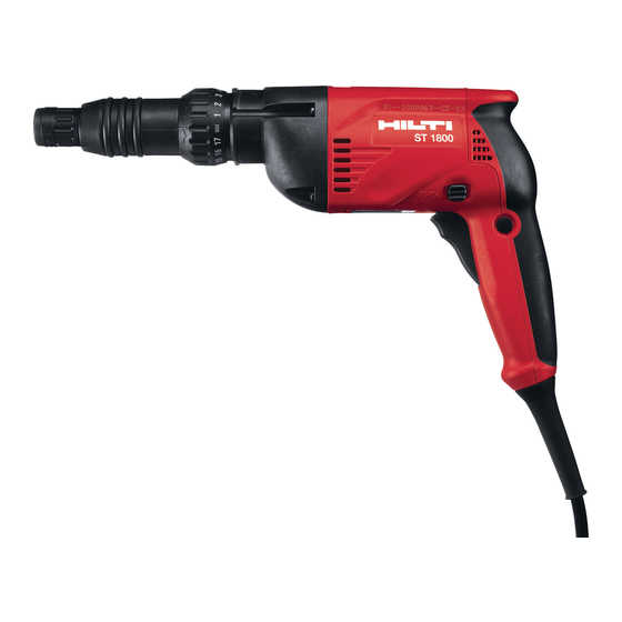 Hilti ST1800 Operating Instructions Manual