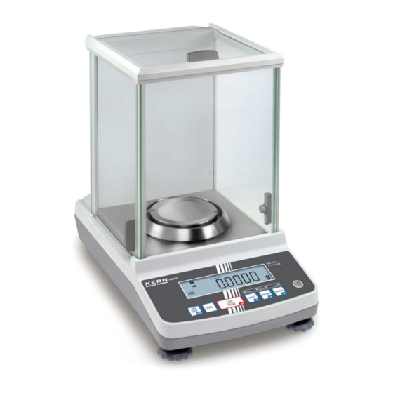 KERN ABS-N Series Operating	 Instruction