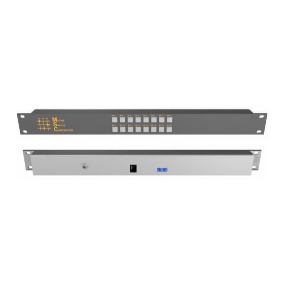 Matrix Switch Corporation MSC-CP16X1E Product Manual