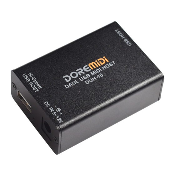 DOREMIDI DUH-10 Quick Start Manual