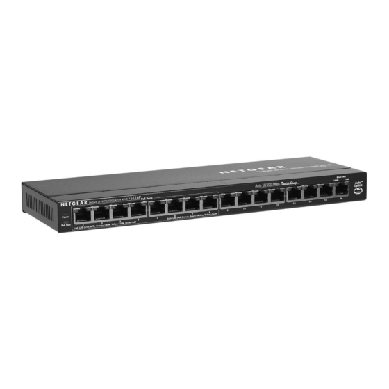 NETGEAR ProSafe 16-Port 10/100 Switch with 8-Port PoE FS116P Installation Manual