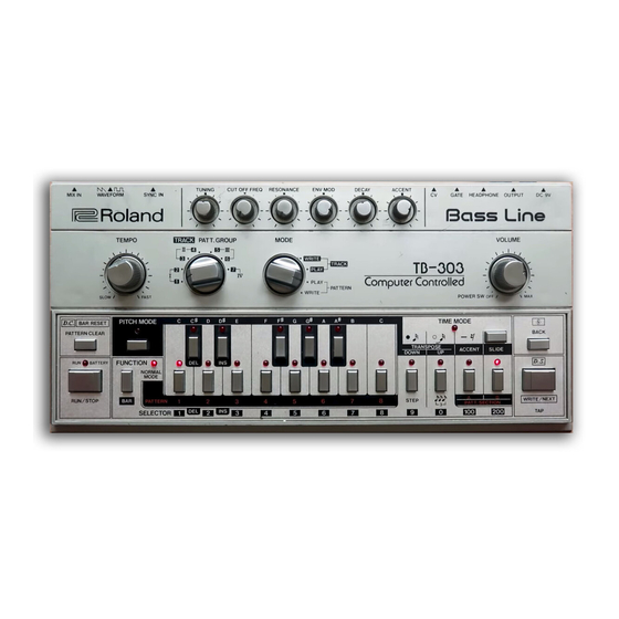 Roland Bass Line TB-303 Owner's Manual