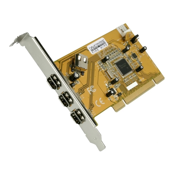 Dawicontrol DC-1394 PCI Manual