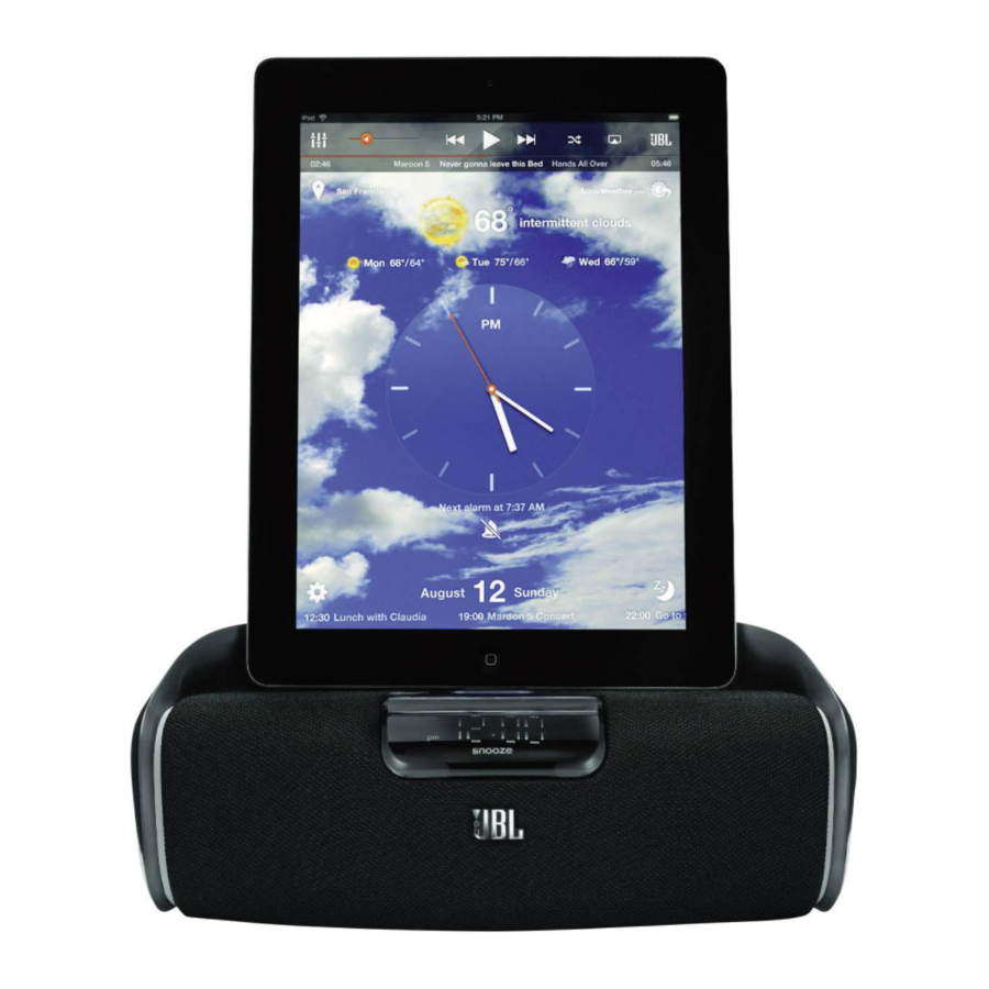 Harman JBL OnBeat aWake Quick Setup Manual