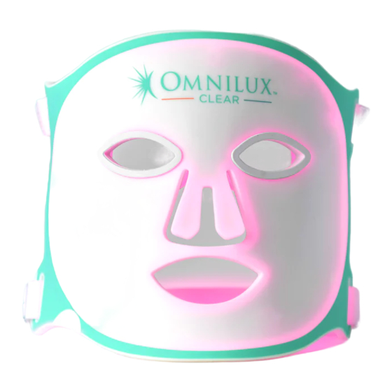 User Manuals: Omnilux CLEAR Light Therapy Mask