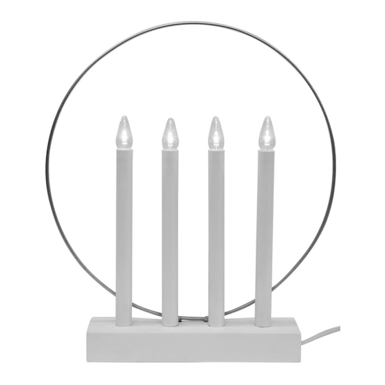 EKVIP ADVENT CANDLESTICK Operating Instructions Manual