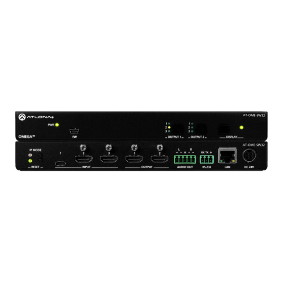 Atlona AT-OME-SW32 Installation Manual
