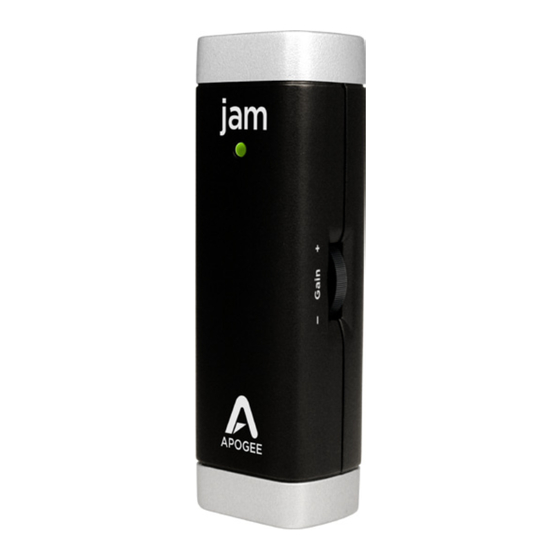 Apogee JAM Quick Start Manual