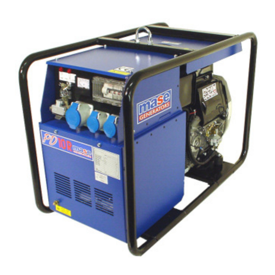 Mase PD 10 R Use And Maintenance Manual