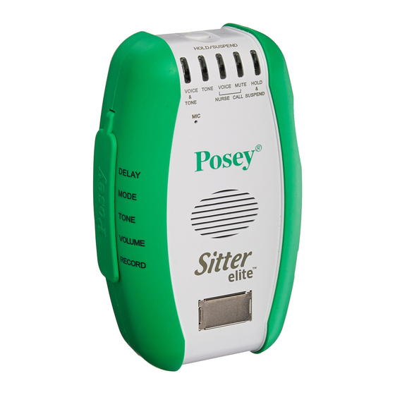 Posey Sitter Elite Quick Start Manual