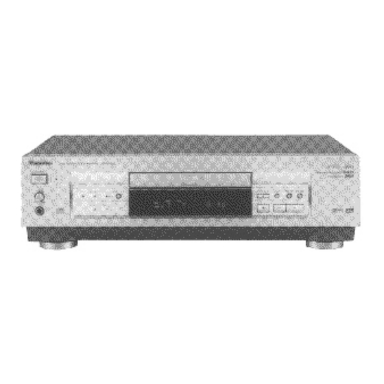 Technics DVD-A10N Operating Instructions Manual