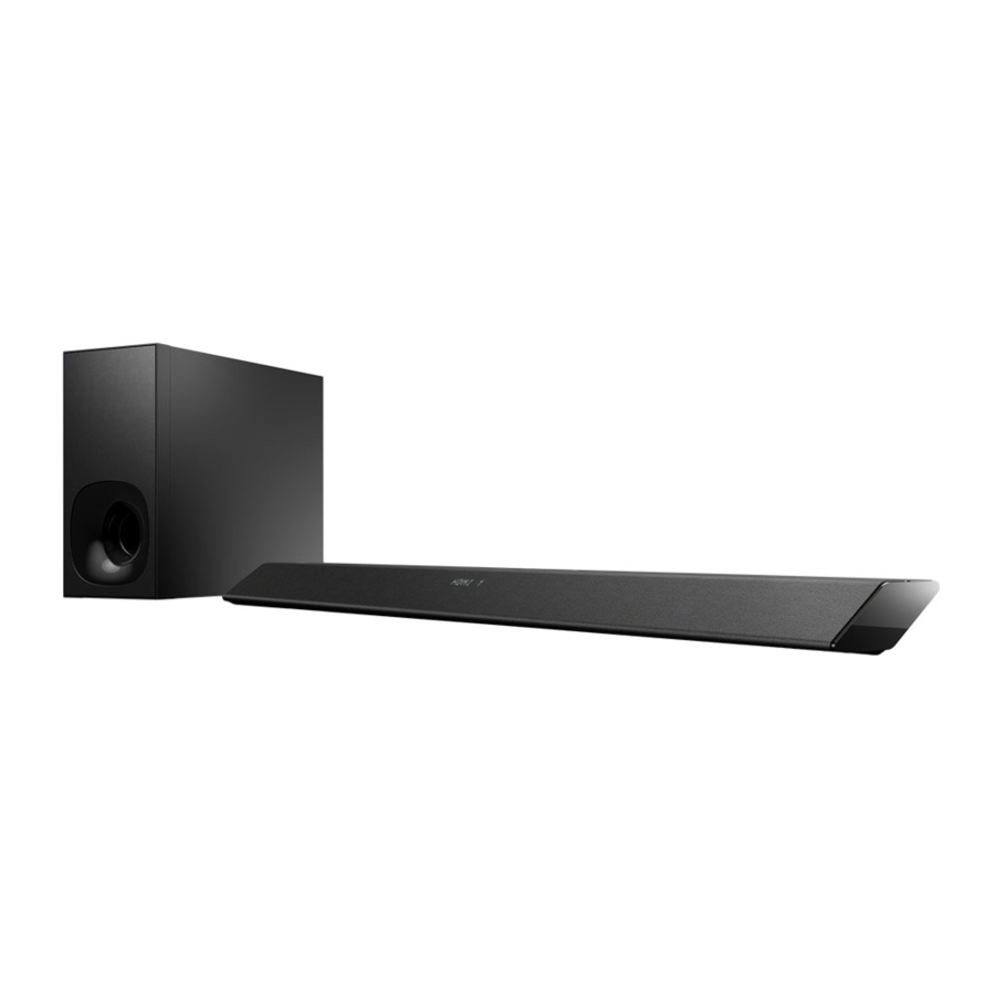 Sony HT-CT380, HT-CT381 Troubleshooting Manual